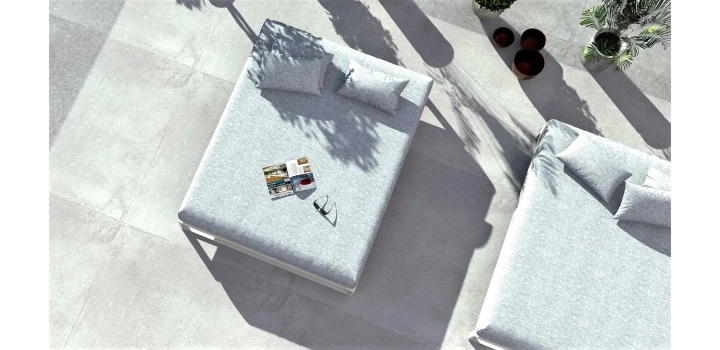 Leżanka ibiza w kolorze biała