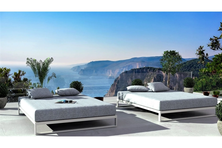 Leżanka ibiza w kolorze biała