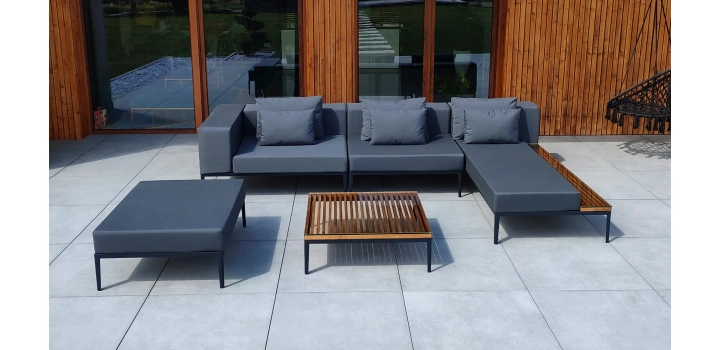 Meble ogrodowe katalonia grafitowe