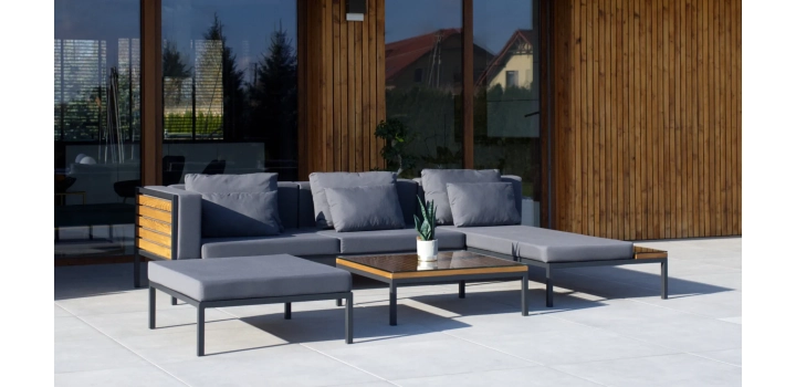 Meble ogrodowe malaga grafit