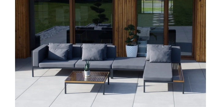 Meble ogrodowe malaga grafit