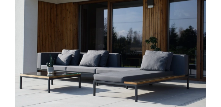 Meble ogrodowe malaga grafit