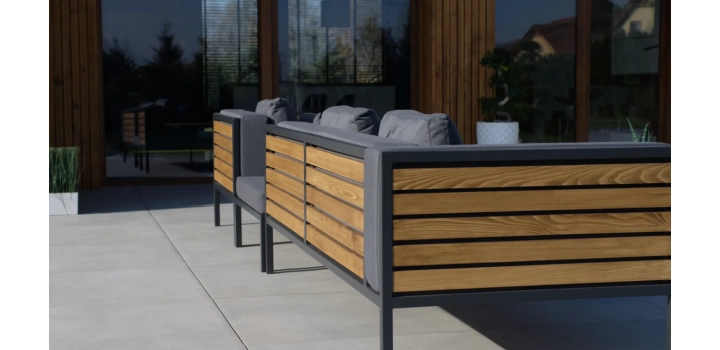 Meble ogrodowe malaga grafit