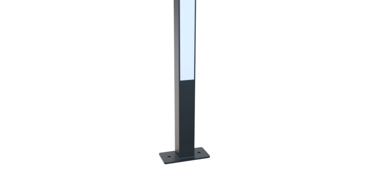 Lampa ogrodowa inox w kolorze grafitowym