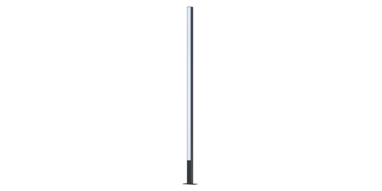 Lampa ogrodowa inox w kolorze grafitowym