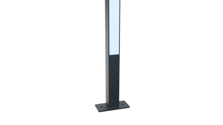 Lampa ogrodowa inox w kolorze grafitowym