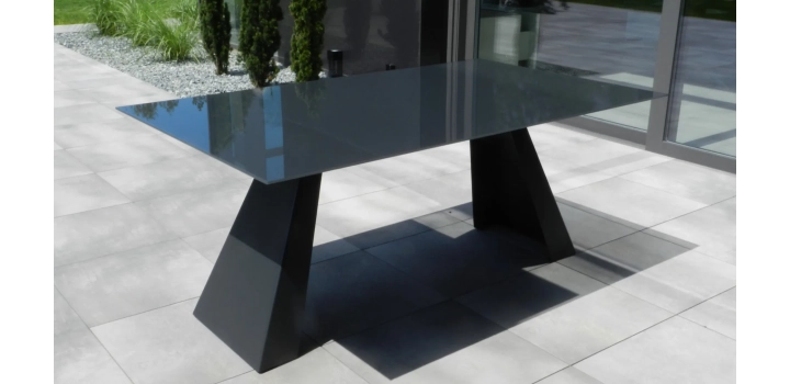 Stół ogrodowy z szklanym blatem sewilla